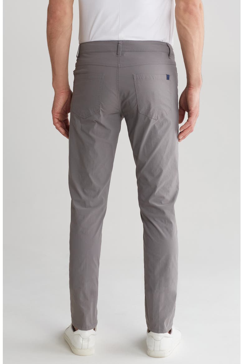 Flat Front Slim Leg Performance Twill Pants, Alternate, color, GREY