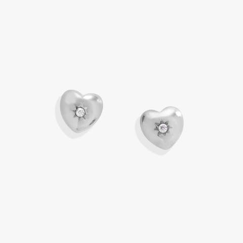 Puffy Heart Mini Stud Earrings