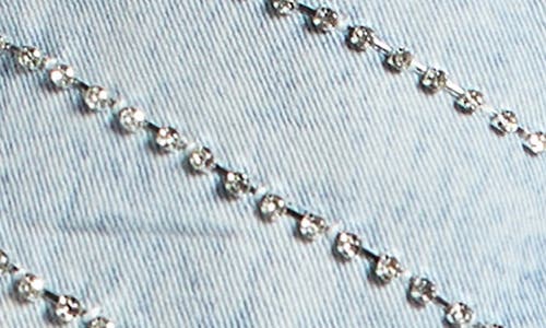 PTCL PTCL RHINESTONE FRINGE DENIM SHORTS 