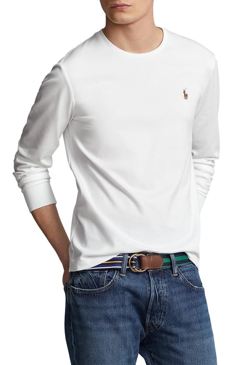 Polo Ralph Lauren Solid Long Sleeve T-Shirt, Main, color,