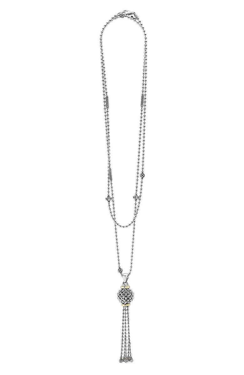 LAGOS 'Caviar Forever' Tassel Pendant Necklace, Main, color,