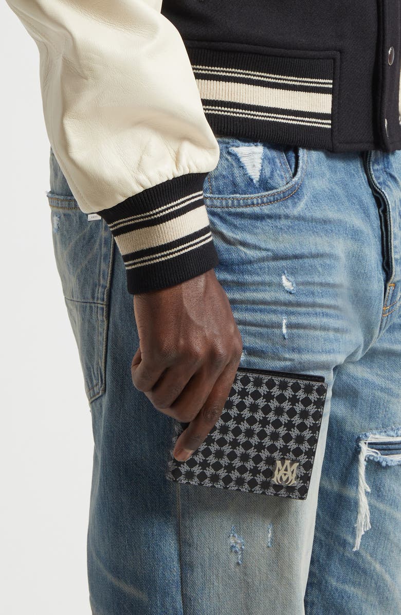 AMIRI MA Quad Coated Canvas Bifold Wallet, Alternate, color, Black