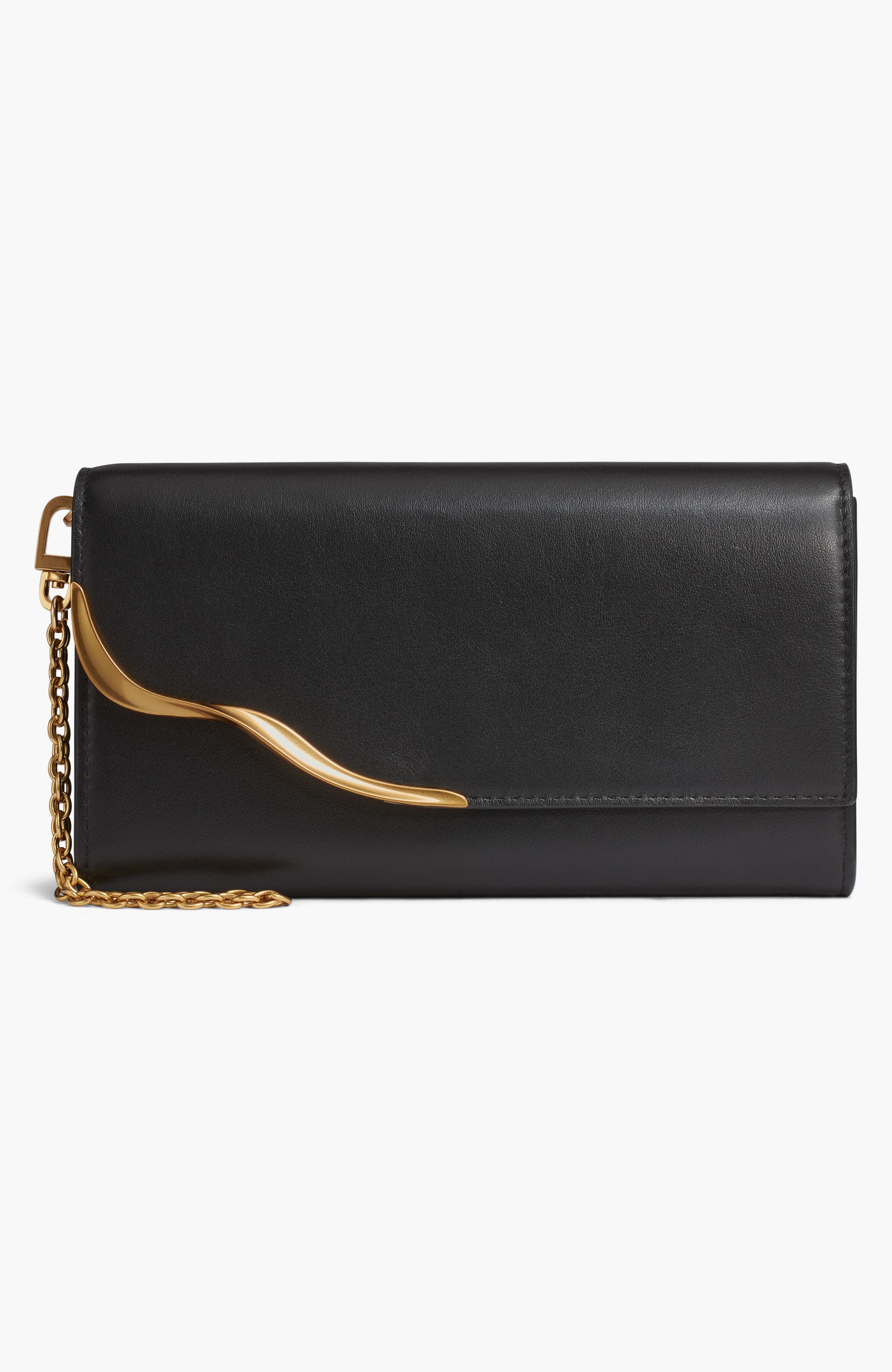 Donna Karan New York Malverne Wristlet, Main, color, Black/Gold