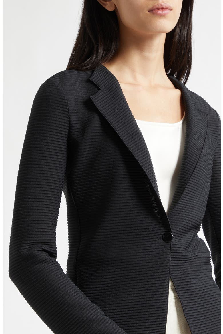 Rib Jersey Jacket, Alternate, color, SOLID BLACK