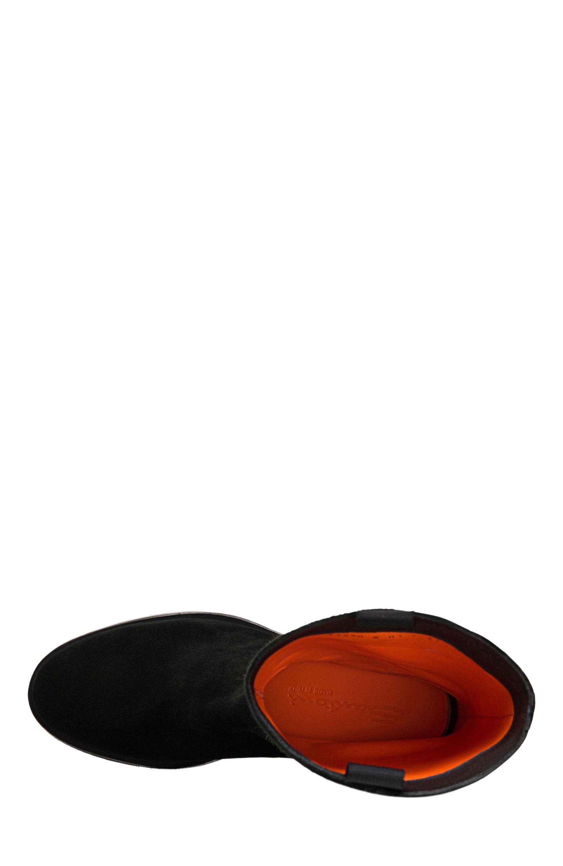 Santoni Suede boot, Alternate, color, Black