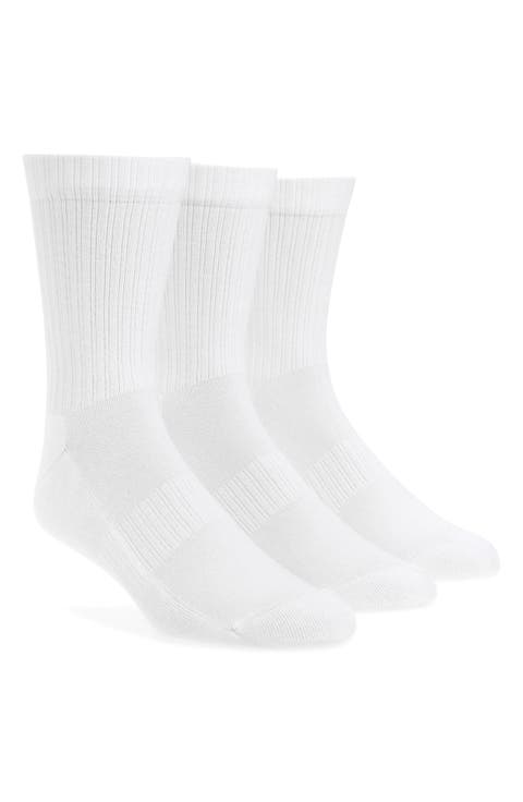 3-Pack Ribbed Crew Socks