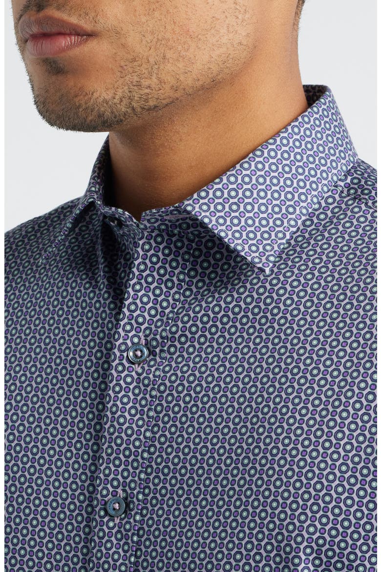 Julian Shaped Fit Button-Up Shirt, Alternate, color, LILAC