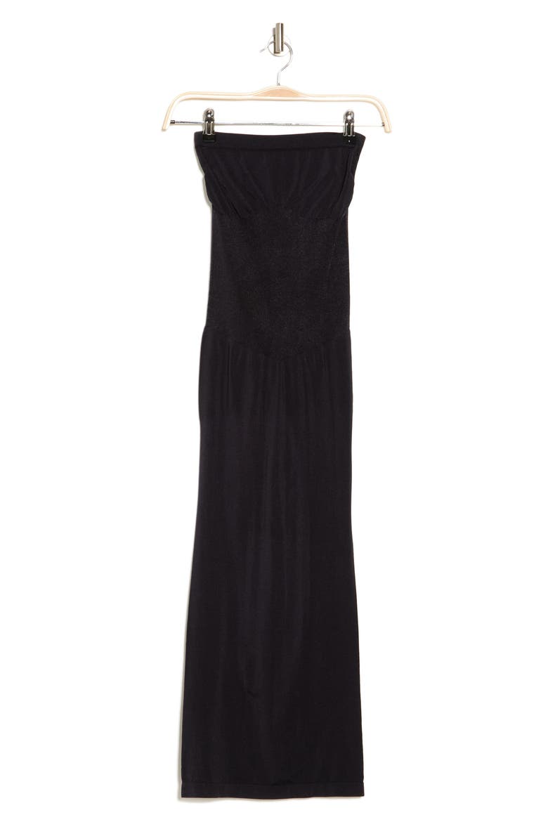 Strapless Knit Maxidress, Alternate, color, BLACK