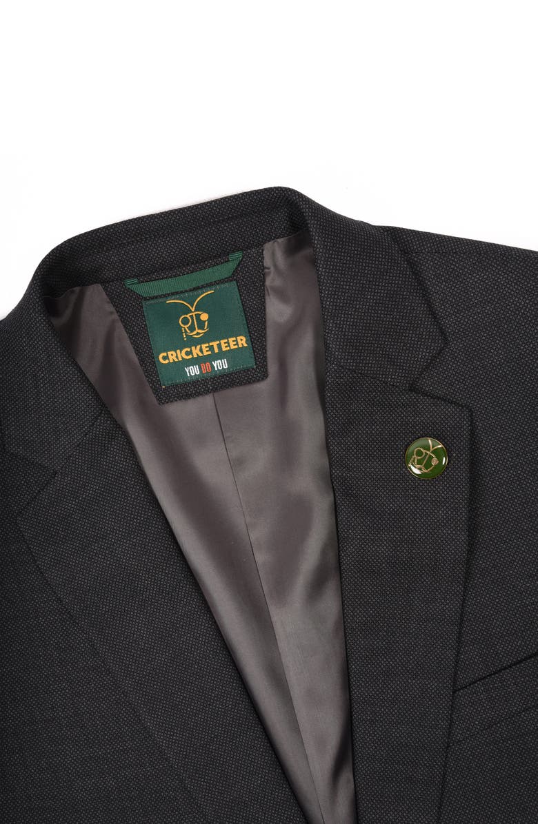 CRICKETEER Birdseye Slim Fit Wool Blend Suit, Alternate, color, Charcoal