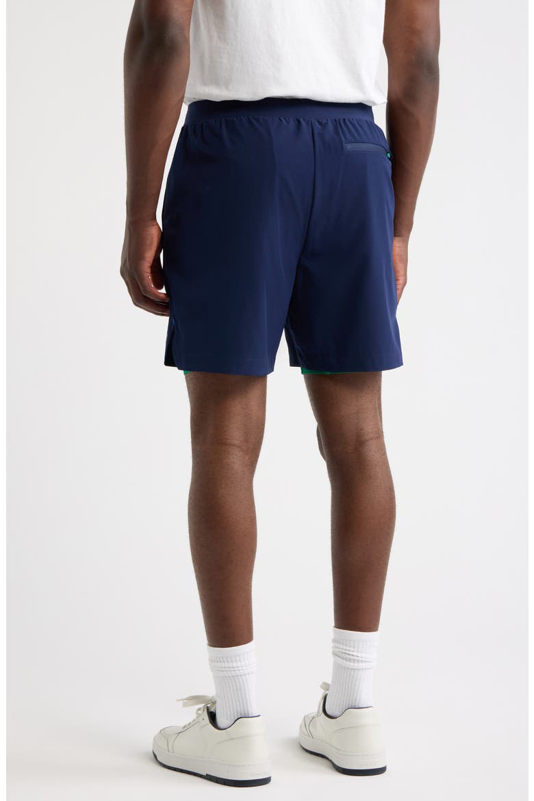 US Open 6-Inch Ball Crew Drawstring Shorts, Alternate, color, NAVY/ GREEN
