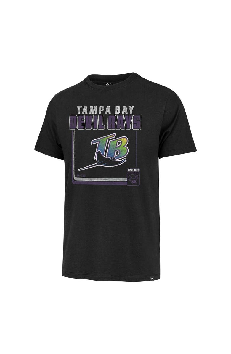 '47 Men's '47 Black Tampa Bay Rays Cooperstown Collection Borderline Franklin T-Shirt, Alternate, color, Black