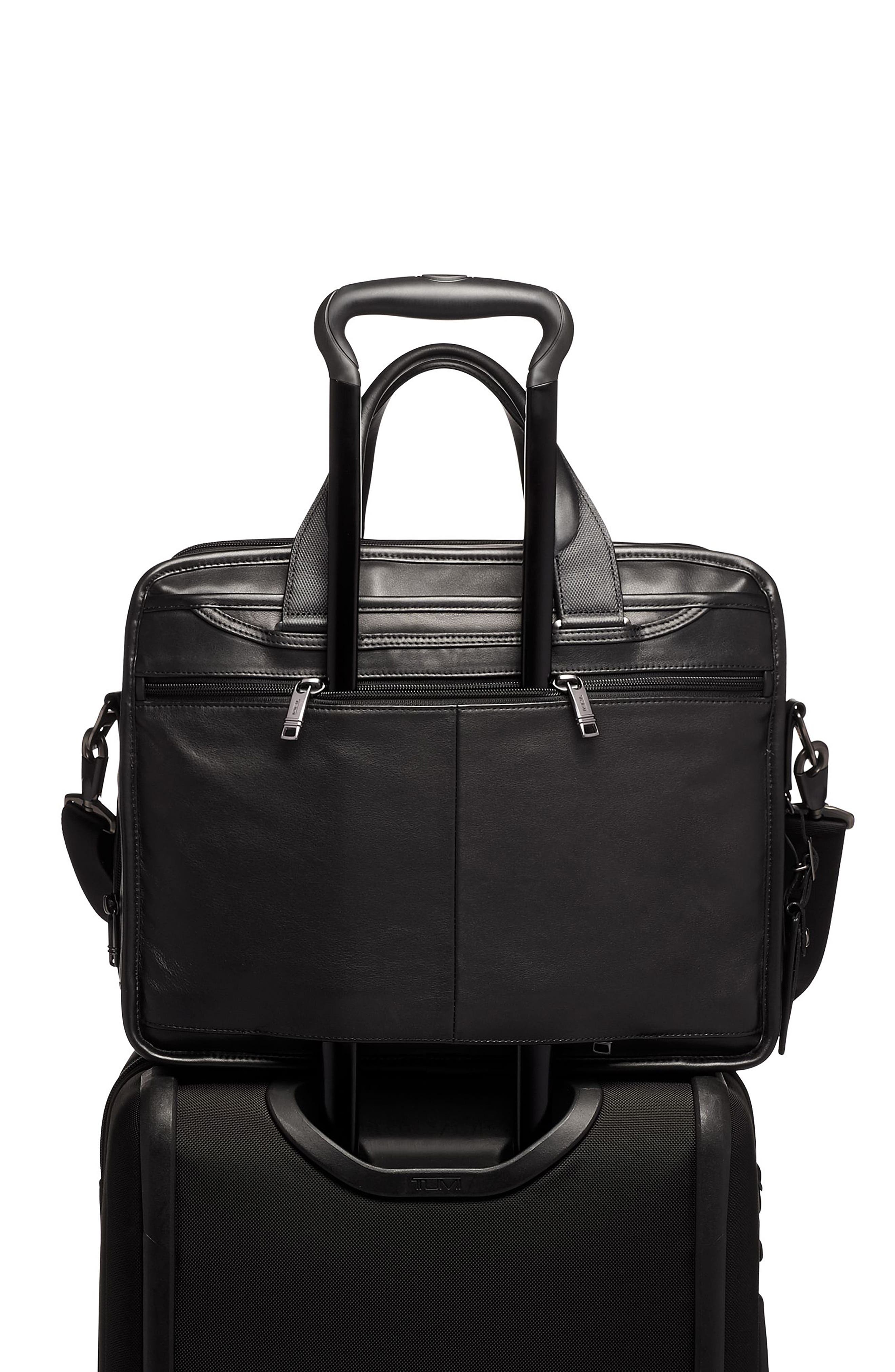 TUMI Alpha 3 Expandable Organizer Leather Laptop Briefcase, Alternate, color, 
