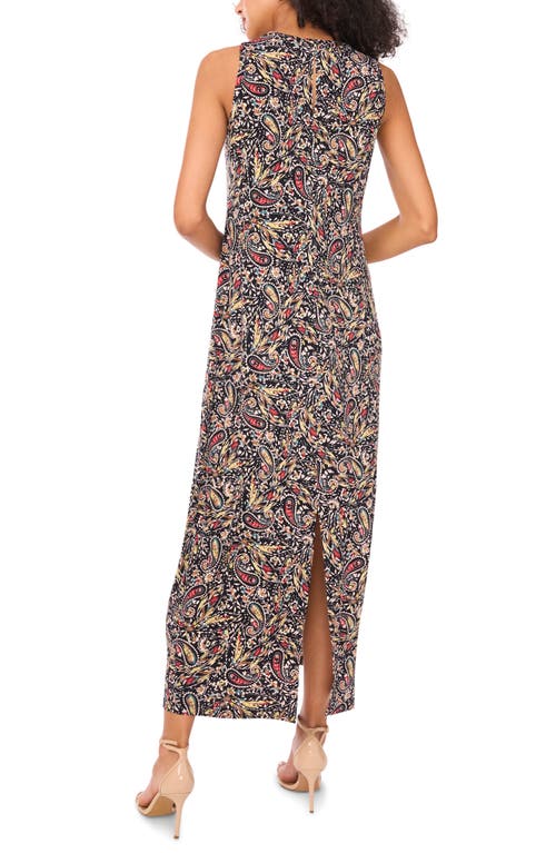 Vince Camuto Paisley Print Sleeveless Jersey Maxi Dress In Multi