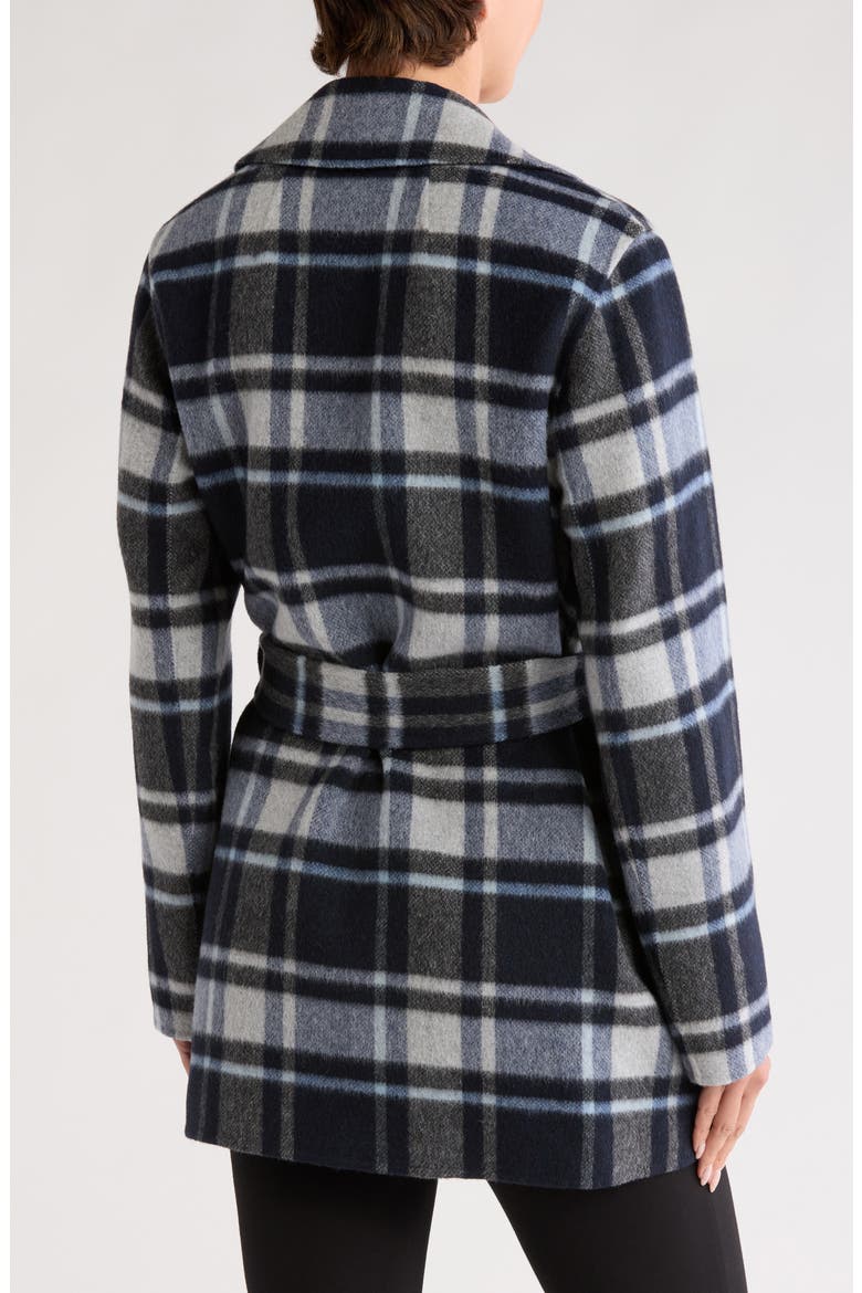 Plaid Belted Long Coat, Alternate, color, MULTI