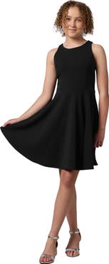 Un Deux Trois Textured Racerback Dress in Longer Length