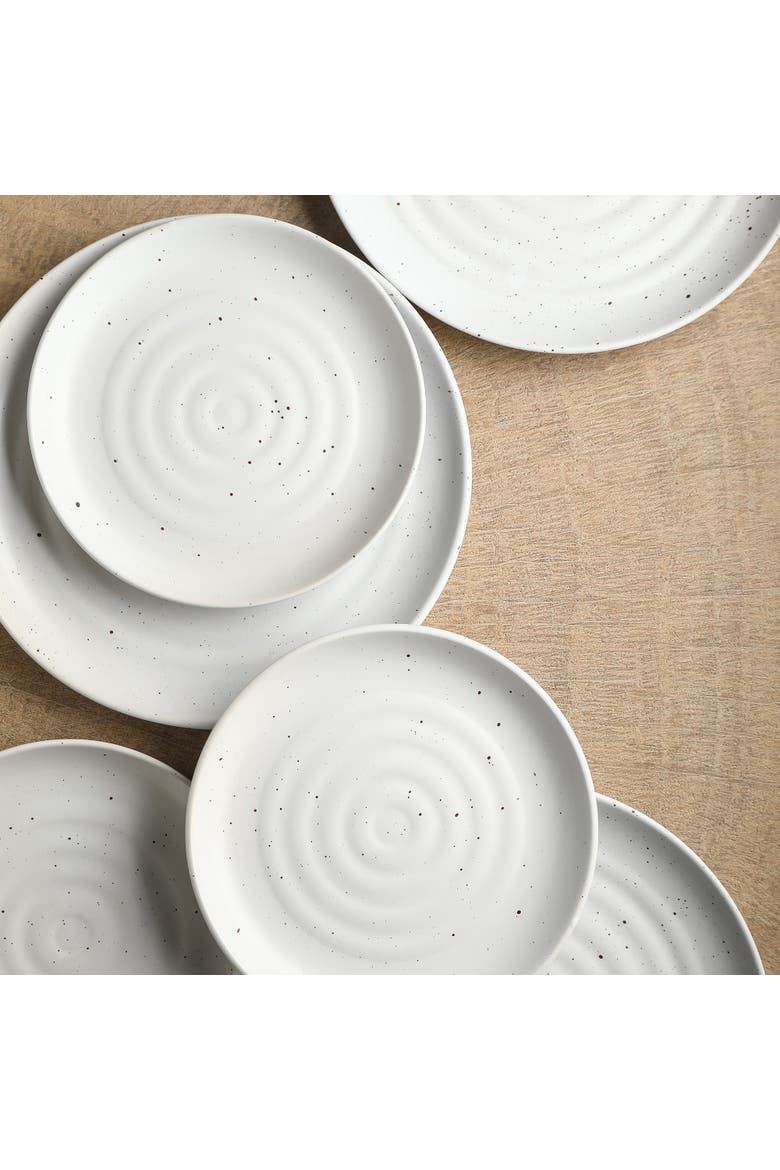 Ion Stoneware 24-Piece Dinnerware Set, Alternate, color, White