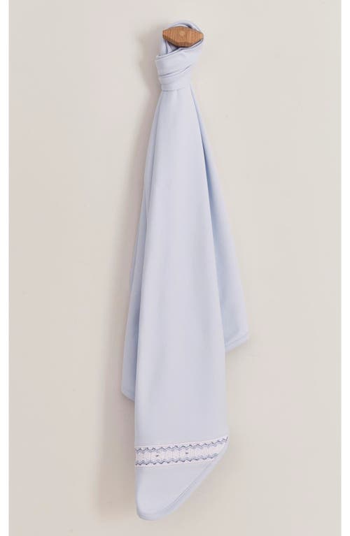 Babycottons Smock Receiving Blanket In Blue