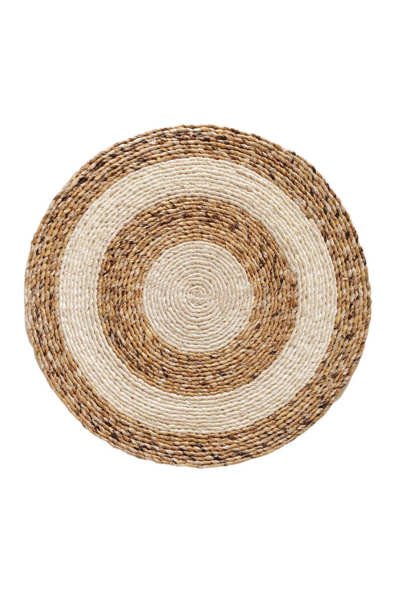 Natural Banana Leaf and Sisal Placemat, Alternate, color, Brown