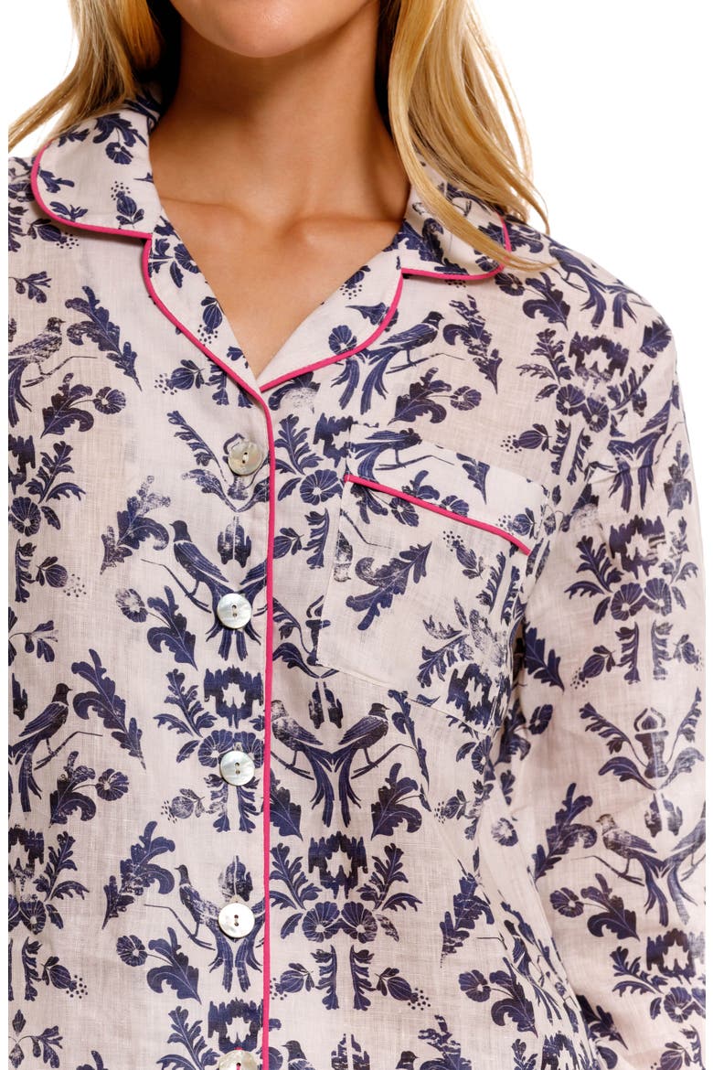 Emma Linen Pajamas, Alternate, color, WHITE