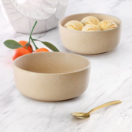 Soho Lounge Bryant Park 2 Piece 6 Inch Stoneware Cereal Bowl Set In Neutral