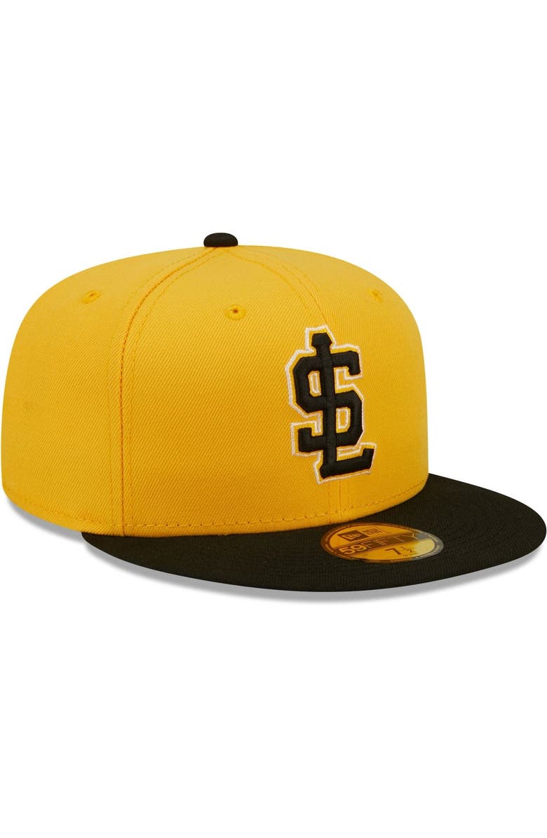New Era Men's New Era Gold Salt Lake Bees Authentic Collection 59FIFTY Fitted Hat, Alternate, color, 