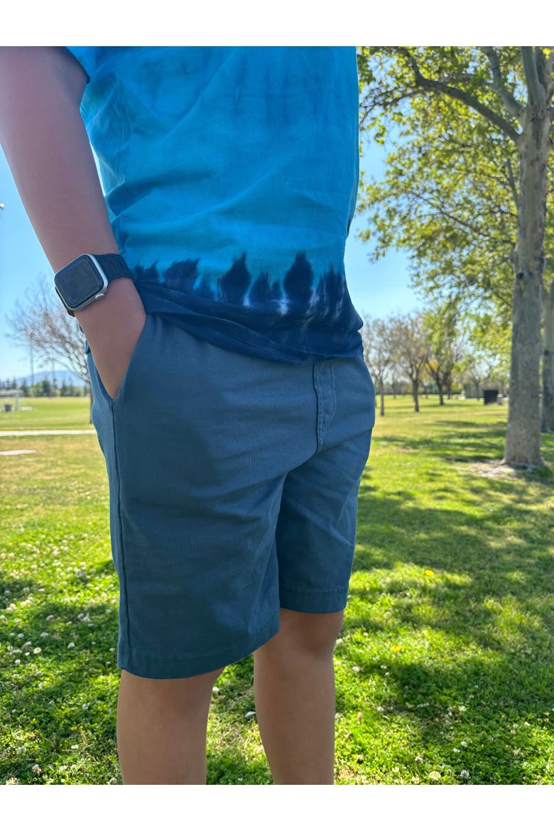Soft Cotton Side Pocket Above-Knee Shorts, Alternate, color, Elf Green