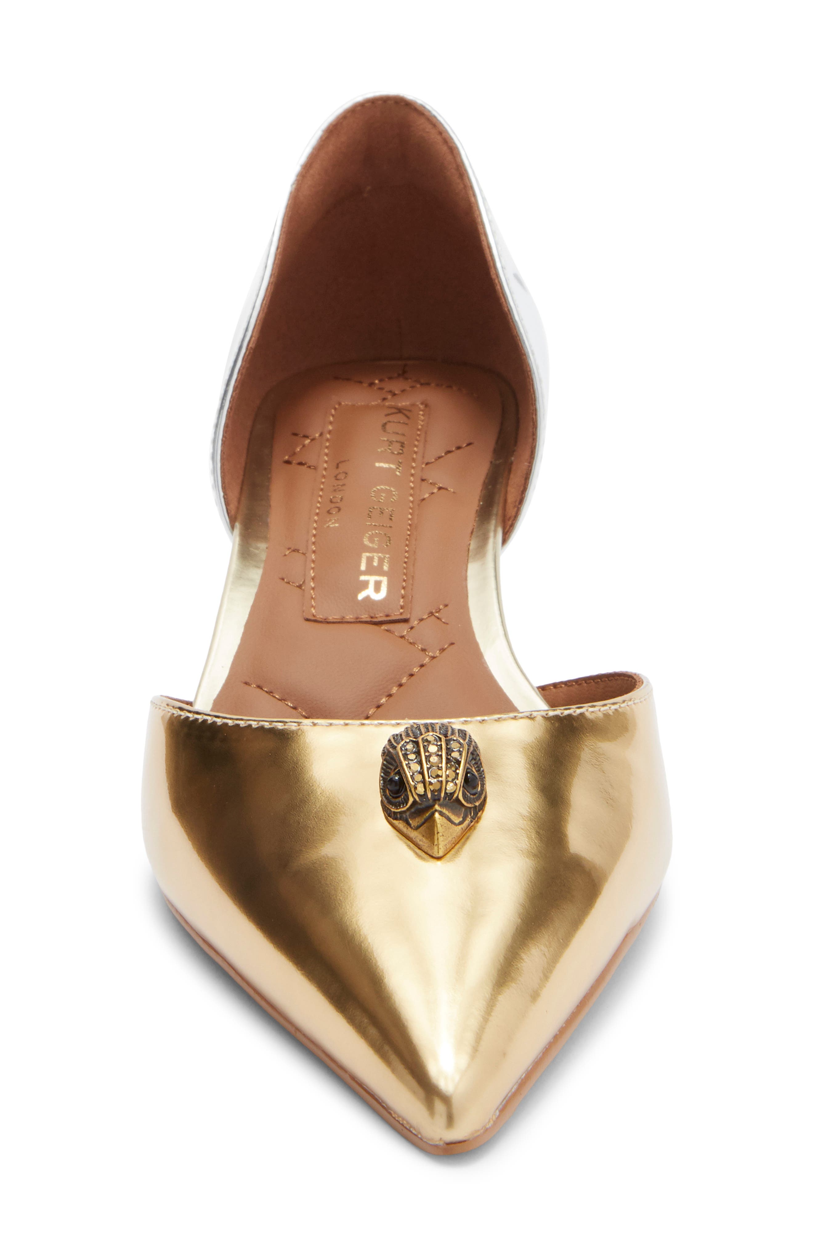 Kurt Geiger London Belgravia d'Orsay Pump, Alternate, color, Gold/Silver