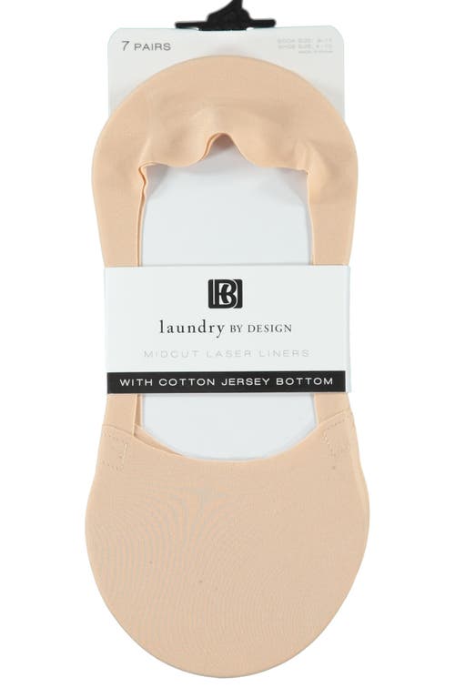 Laundry By Shelli Segal 7-pack Solid Laser-cut Liner Socks