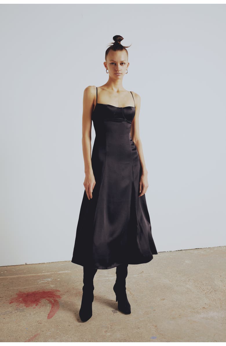 PCFG Pure Silk Your *Itch Silk Dress, Main, color, Black