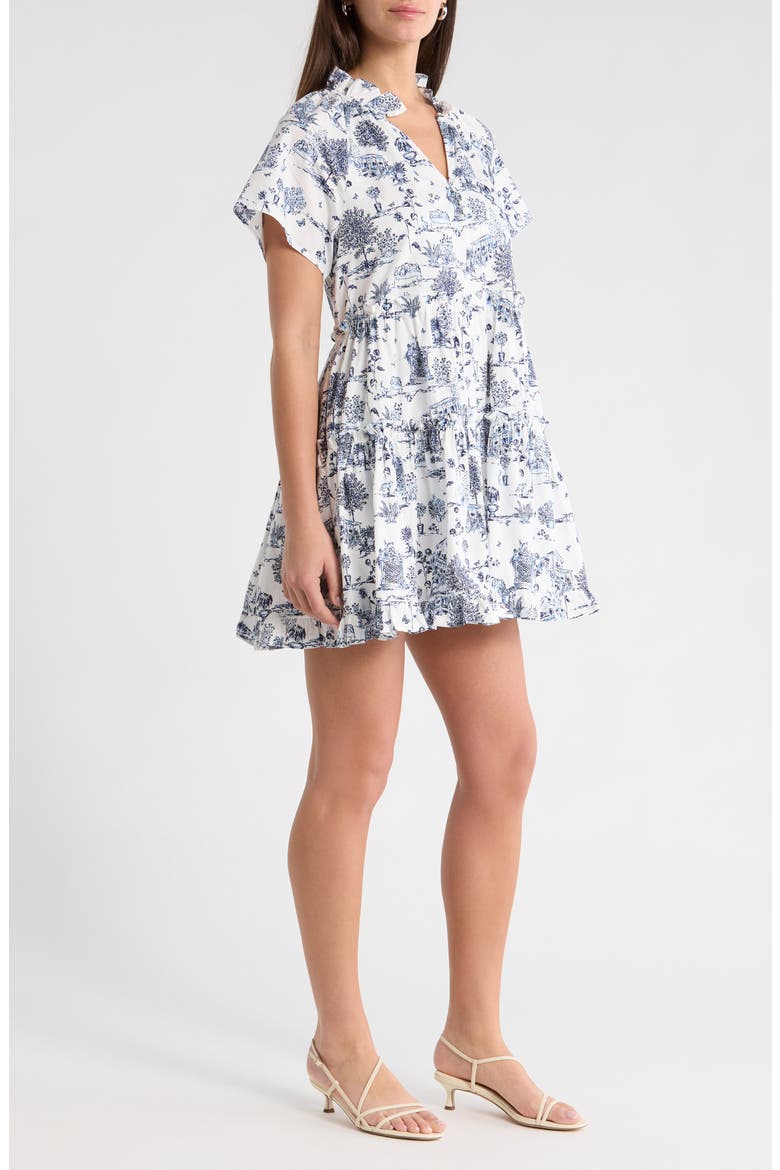 Renzo Toille Cotton Poplin Dress, Alternate, color, WHITE-BLUE-MULTI