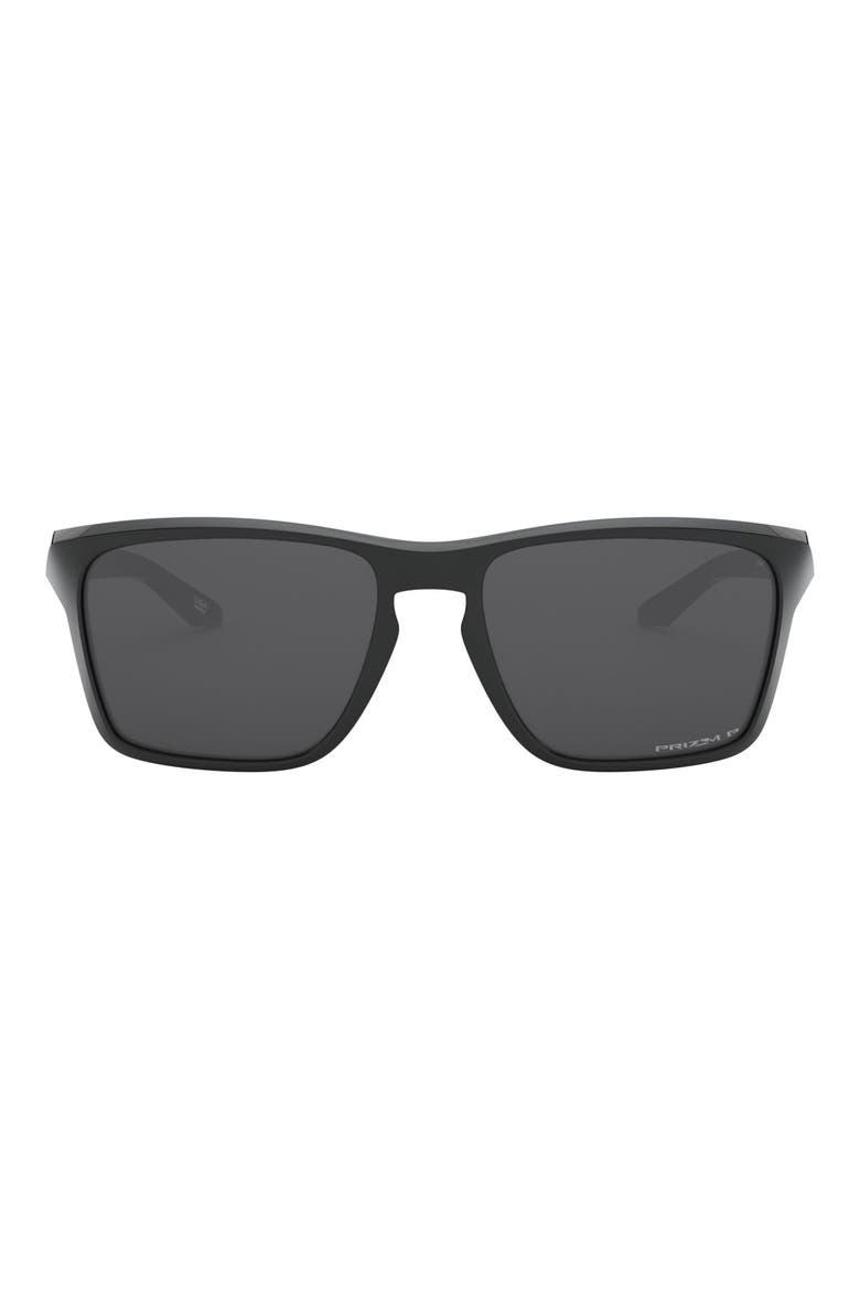 Sylas 58mm Prizm™ Polarized Sunglasses, Main, color, RUBBER BLACK