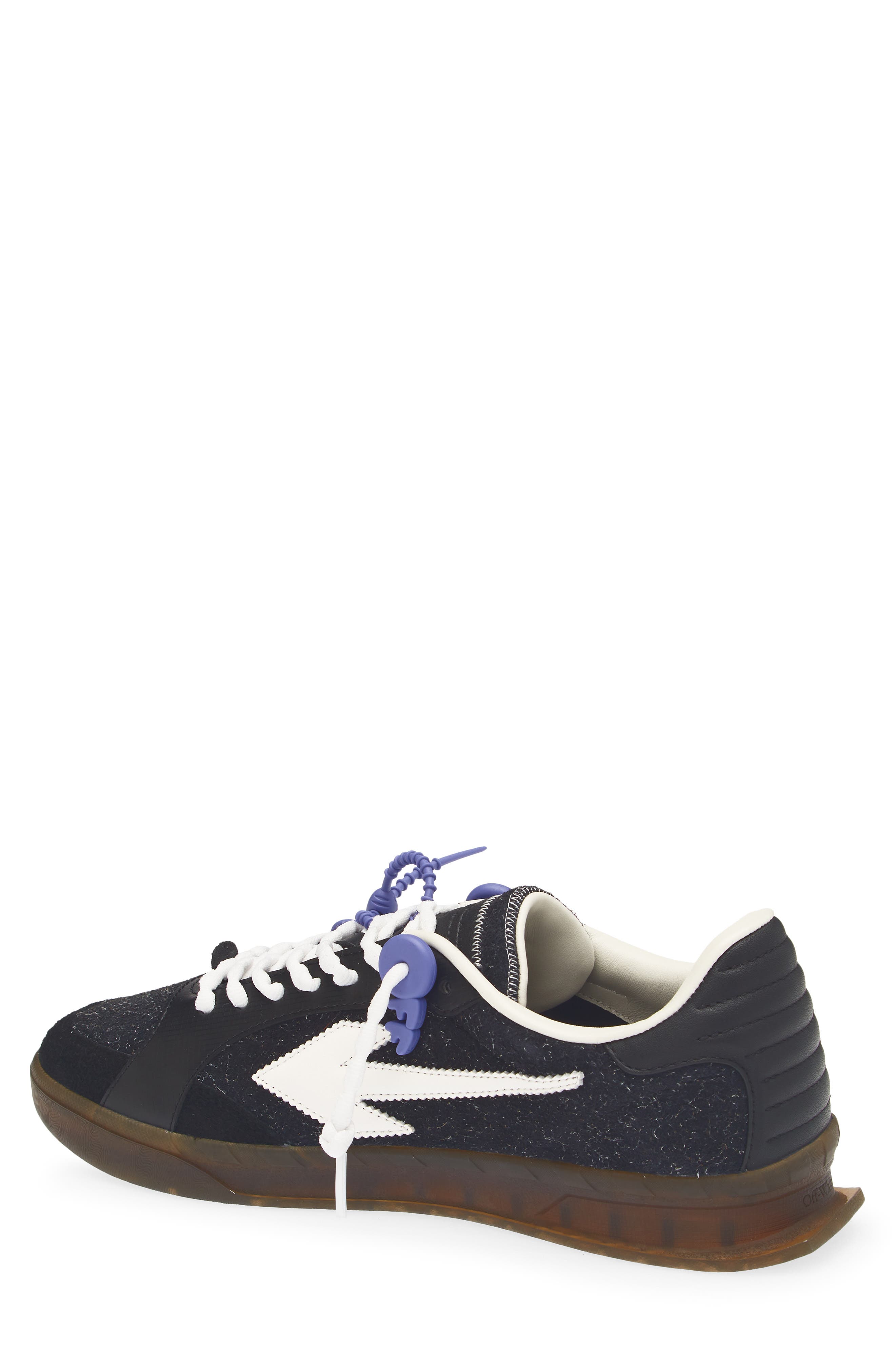 End of Play Leather Sneaker, Alternate, color, BLACK / WHITE