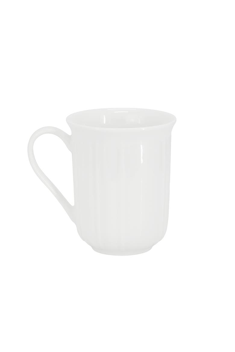 Bavaria 16 piece Scallop Rim Bone China Dinnerware Set, Alternate, color, White