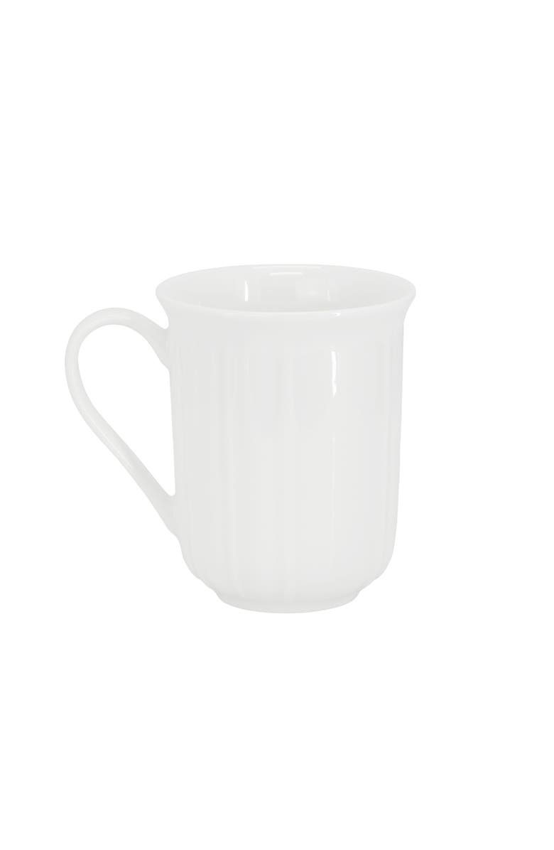 Meritage Bavaria 16 piece Scallop Rim Bone China Dinnerware Set, Alternate, color, White