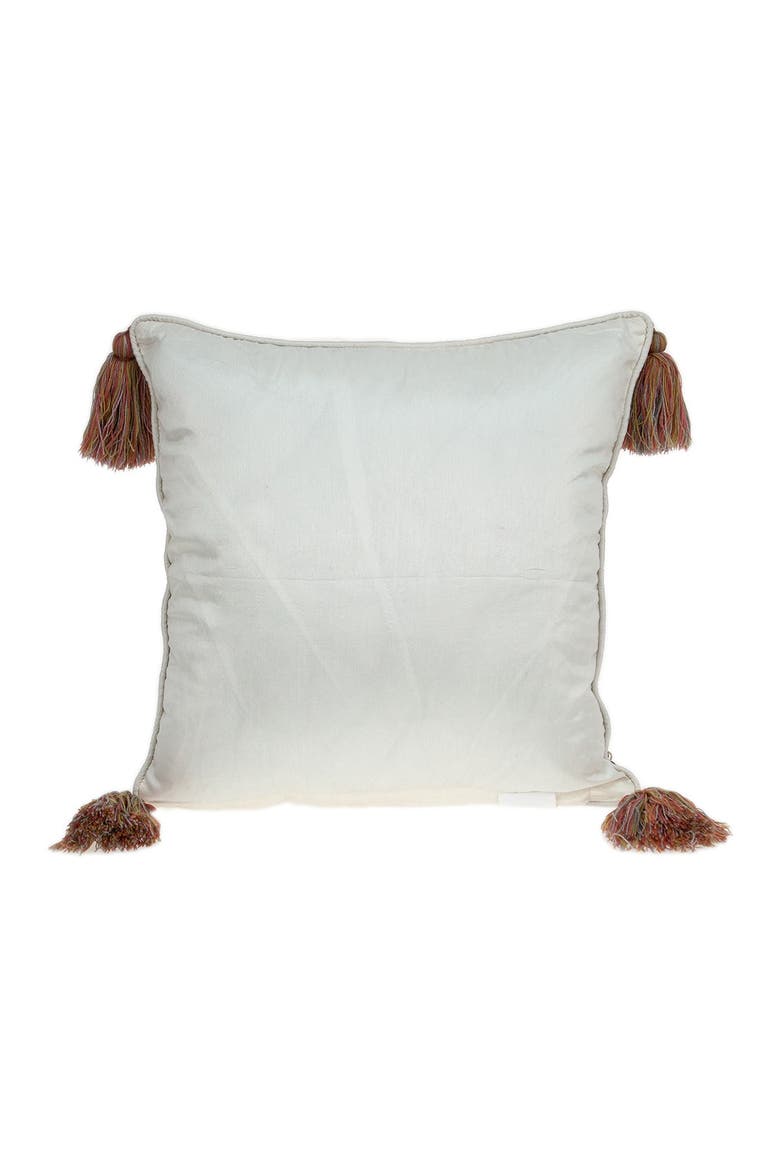 Heather Transitional White Throw Pillow, Alternate, color, WHITE