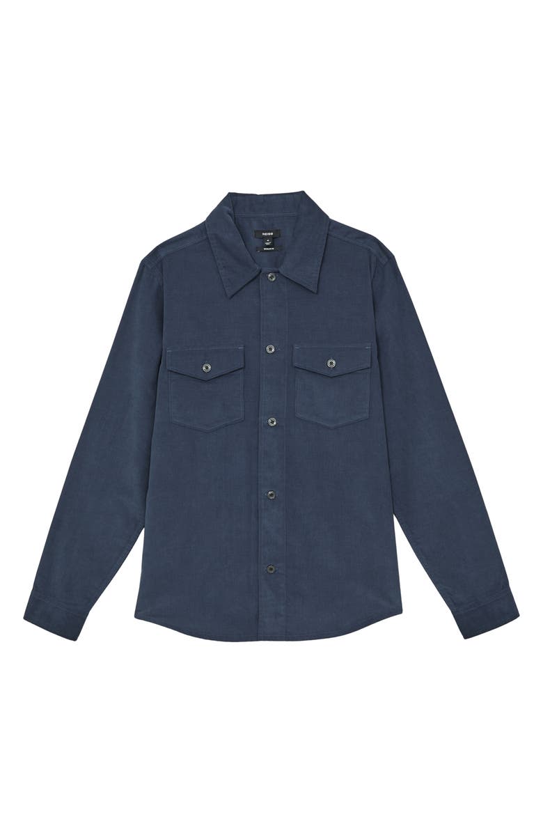 Reiss Corduroy Overshirt, Alternate, color, Airforce Blue