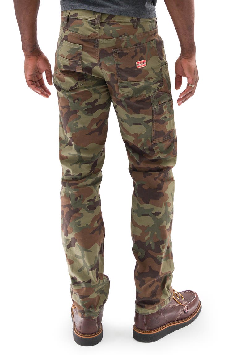 Camo Stretch Cotton Carpenter Pants, Alternate, color, CAMO