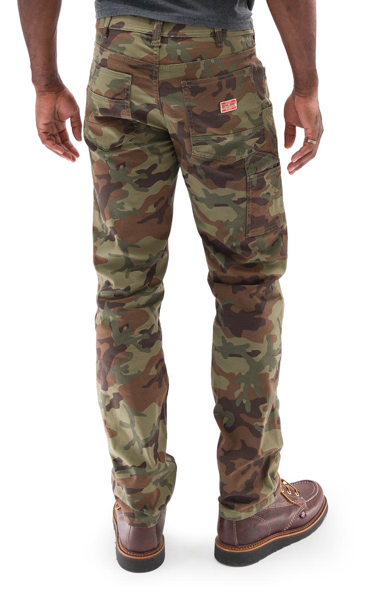 Devil-Dog Dungarees Camo Stretch Cotton Carpenter Pants, Alternate, color,