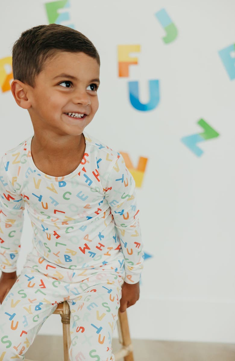 Copper Pearl Kids' Webster Fitted Long Sleeve Two-Piece Pajamas, Alternate, color, Webster