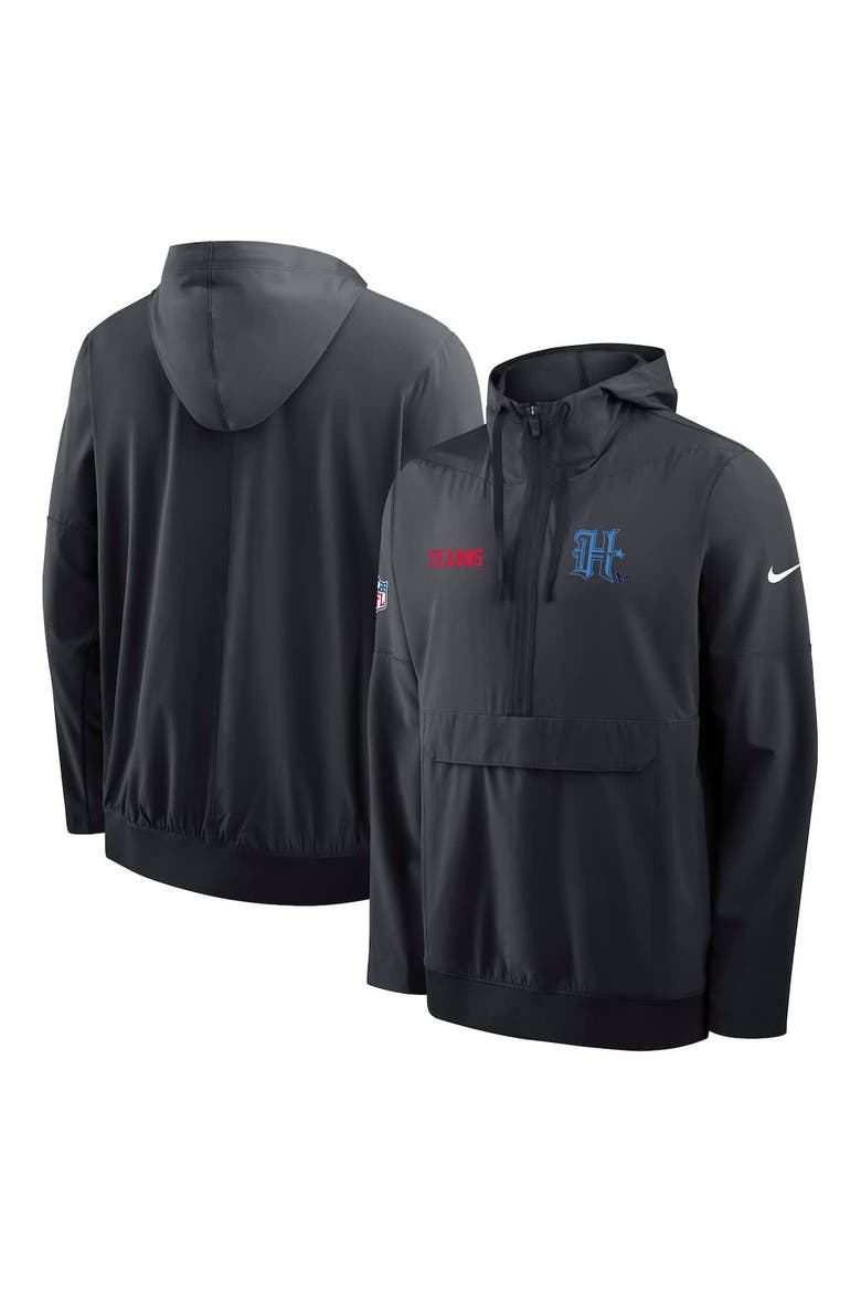Men's Nike Navy Houston Texans Sideline Alt Pack Anorak Half-Zip Hoodie Jacket, Alternate, color, Navy
