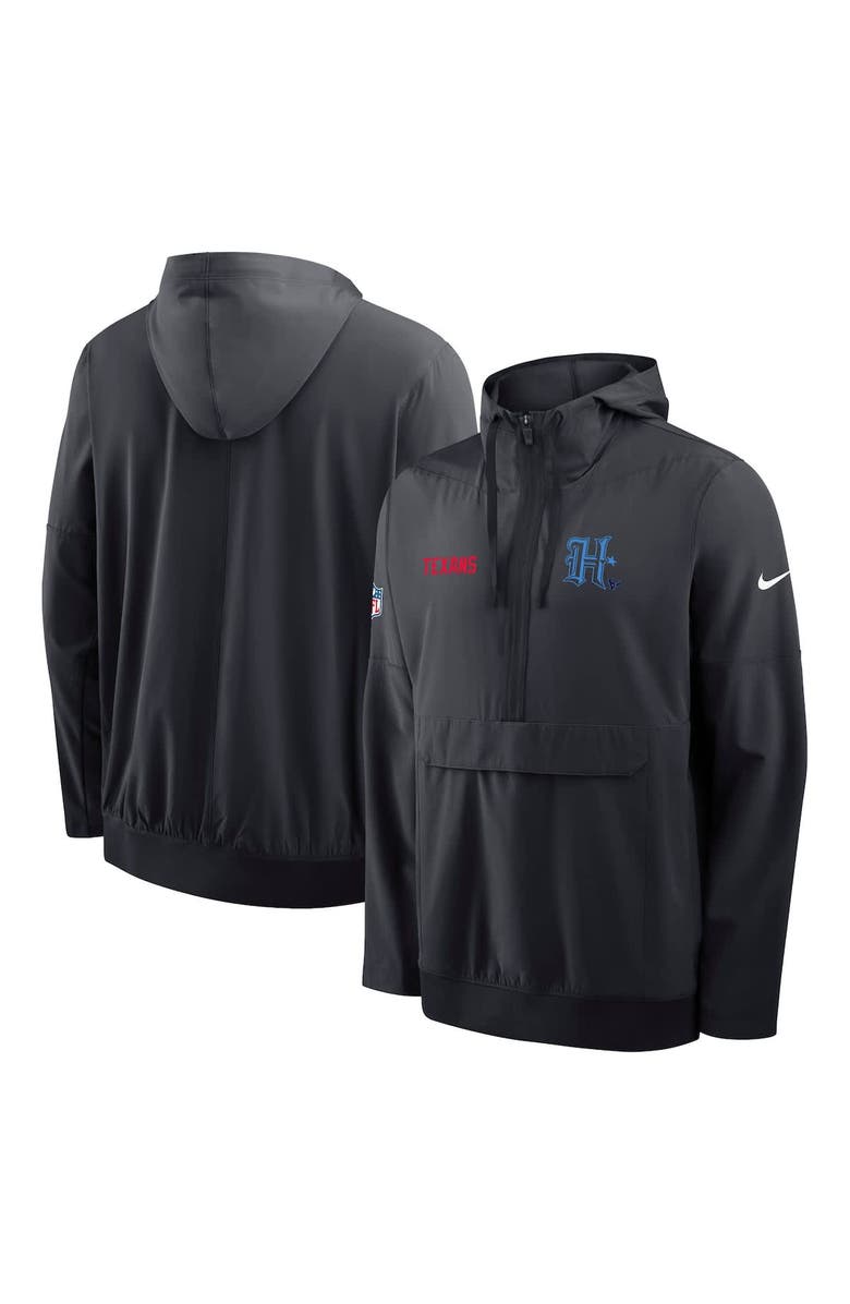 Nike Men's Nike Navy Houston Texans Sideline Alt Pack Anorak Half-Zip Hoodie Jacket, Alternate, color, Navy