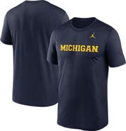 Jordan Brand Men's Jordan Brand Navy Michigan Wolverines Primetime Legend Wordmark T-Shirt