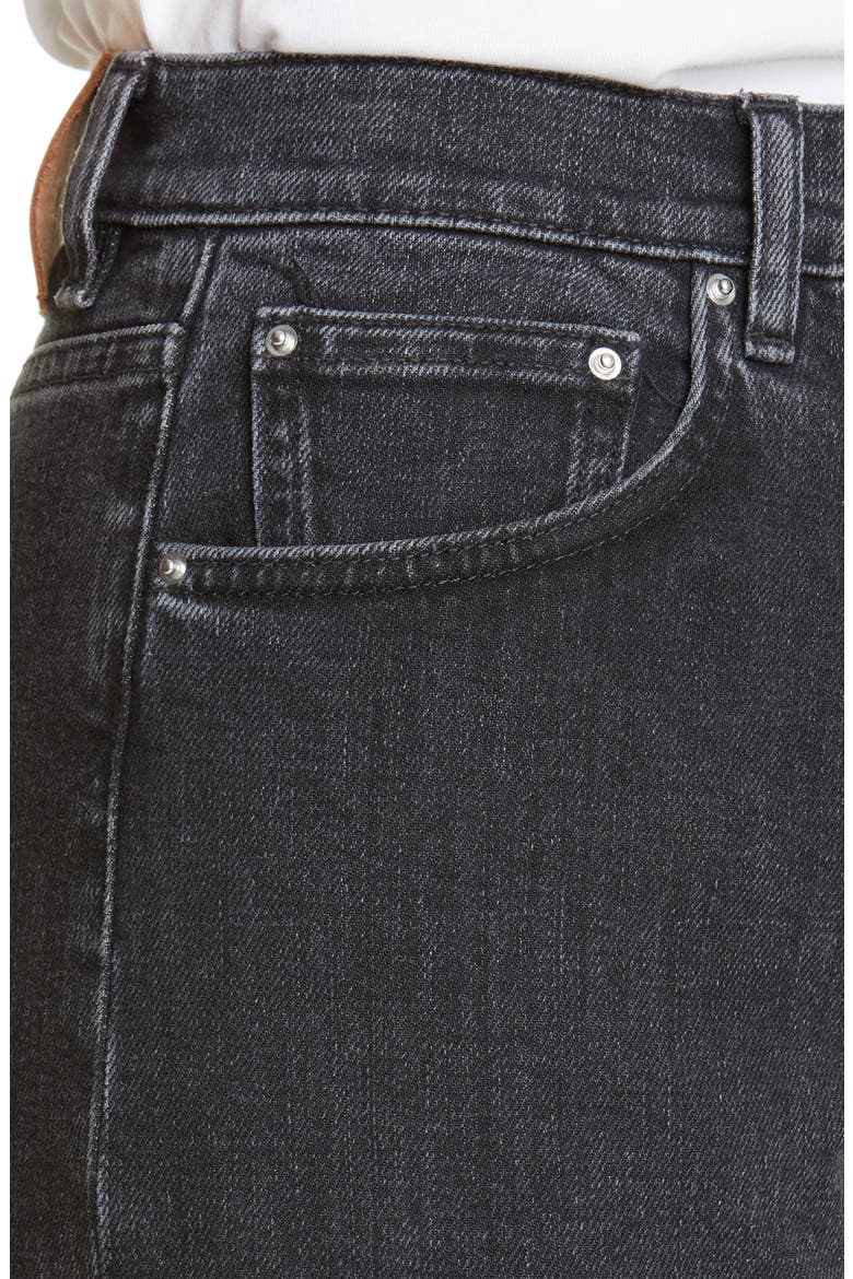 Totême Twisted Seam High Waist Straight Leg Crop Jeans, Alternate, color, GREY WASH