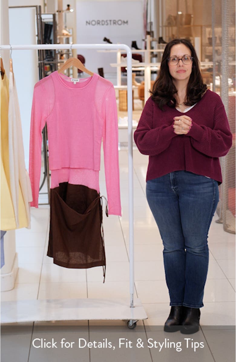 Taylor Long Sleeve Mixed Media Minidress, sales video thumbnail