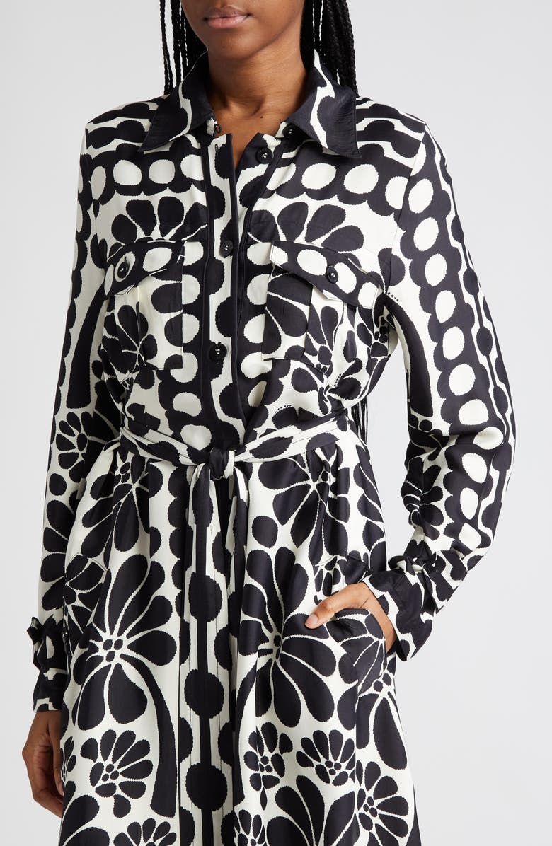 FARM Rio Palermo Long Sleeve Belted Shirtdress, Alternate, color,