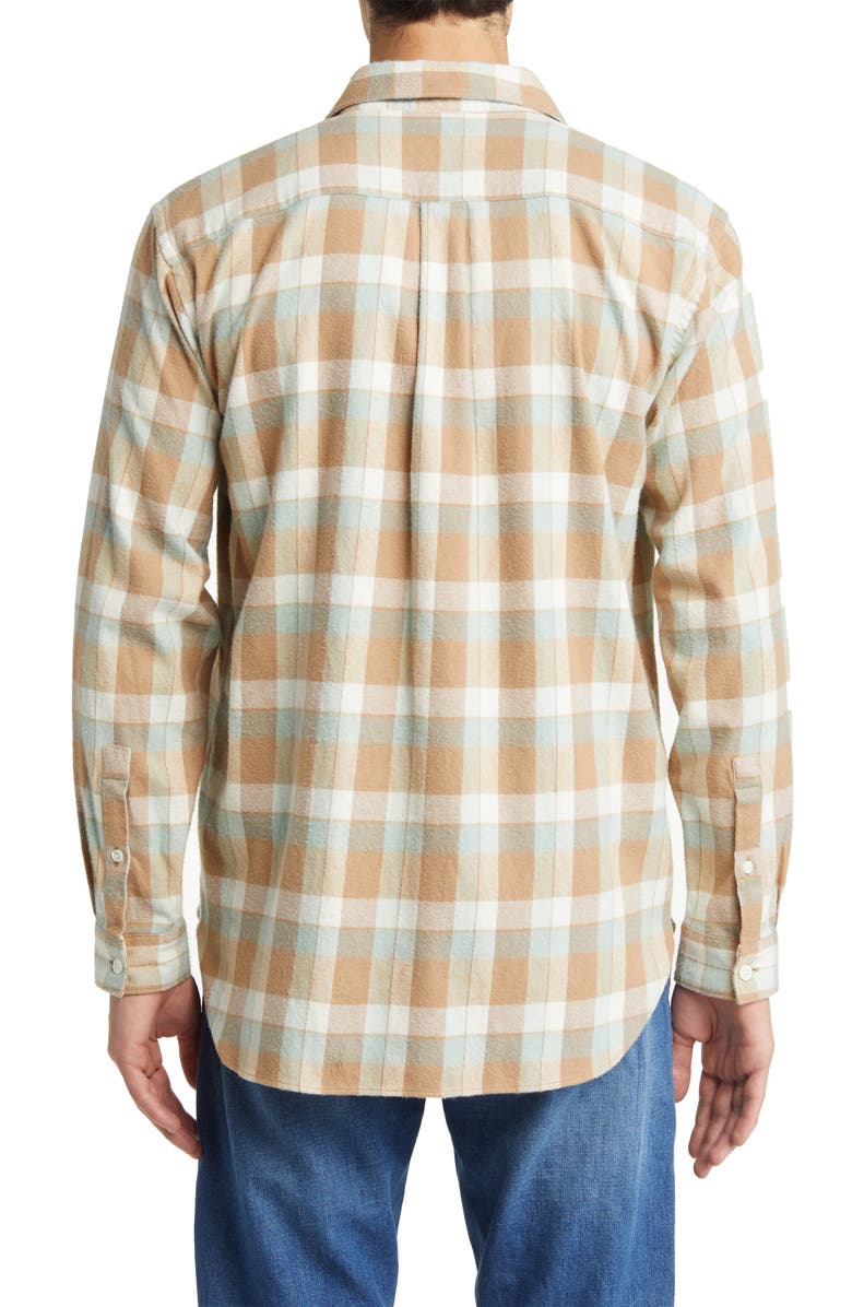 Closed Plaid Cotton Flannel Button-Up Shirt, Alternate, color,