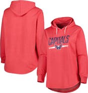 PROFILE Women's Heather Red Washington Capitals Plus Size Fleece Pullover Hoodie