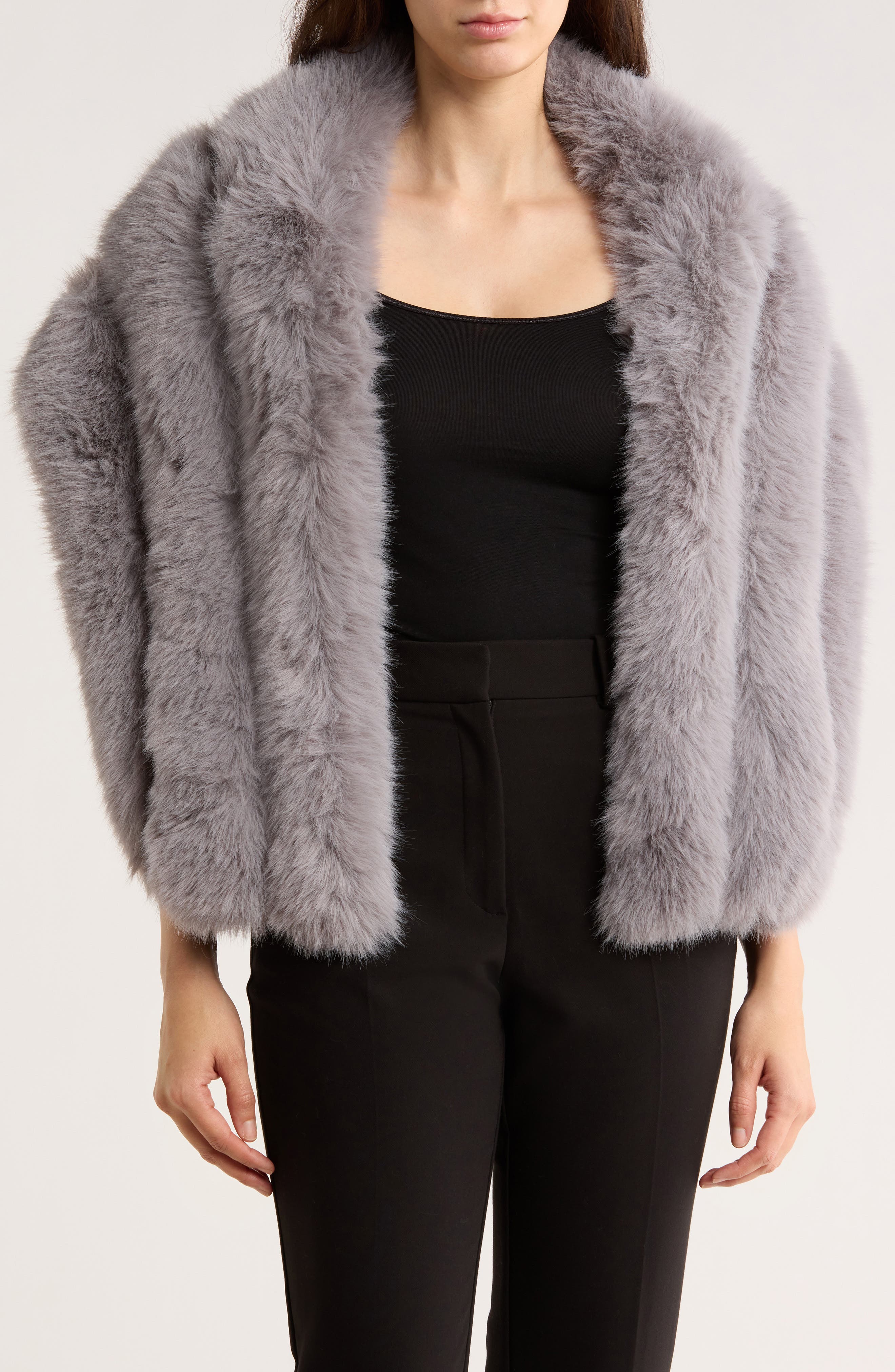 La Fiorentina Faux Fur Caplet