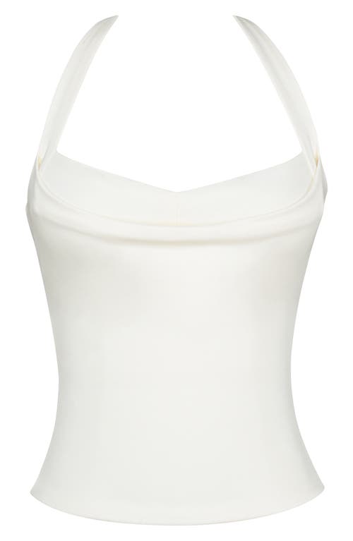 House Of Cb The Peekaboo Halter Corset Top In White
