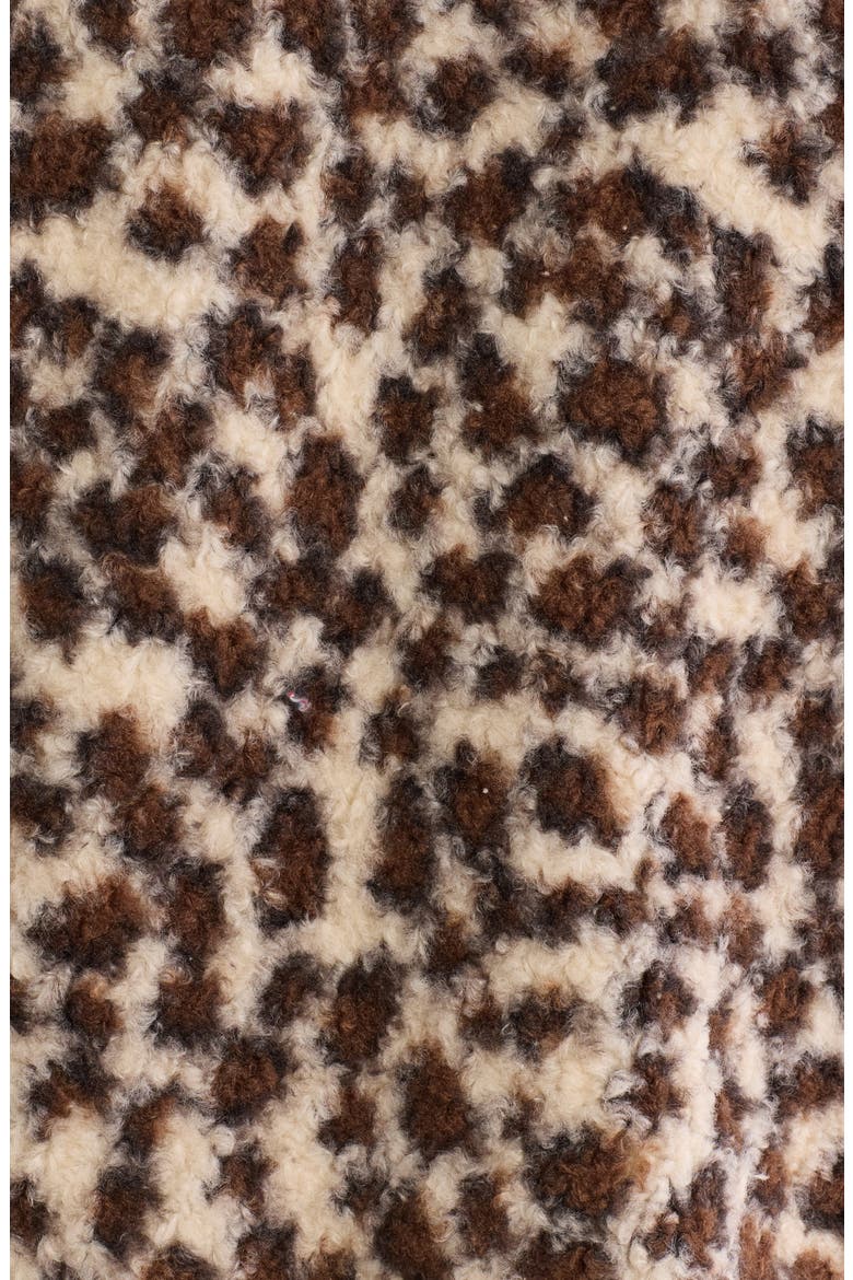 Leopard Faux Shearling Jacket, Alternate, color, IVORY MULTI